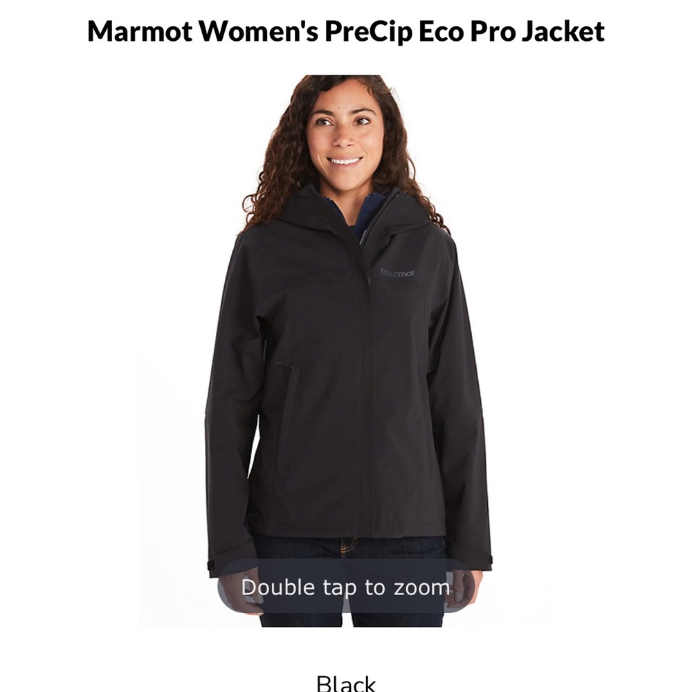 Marmot PreCip Eco Pro Rain Jacket, Black, M